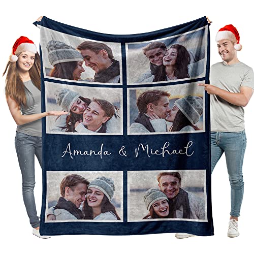 Easycosy personalisierte Decken für Paare Geschenke Benutzerdefinierte Bild, Foto Decke für Freundin Frauen Männer zum Geburtstag Anniversay Muttertagsgeschenk für Mama 150×200cm von Easycosy