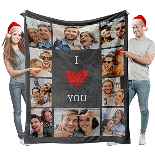 Easycosy personalisierte Decken für Paare Geschenke Benutzerdefinierte Bild, Foto Decke für Freundin Frauen Männer zum Geburtstag Anniversay Muttertagsgeschenk für Mama 76×100cm von Easycosy