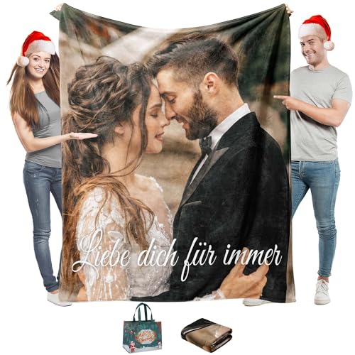 Easycosy personalisierte Decken für Paare Geschenke Benutzerdefinierte Bild werfen Decke Personalisierte Foto werfen für Freundin Ihr Geburtstag Anniversay Ideen 80×120cm von Easycosy