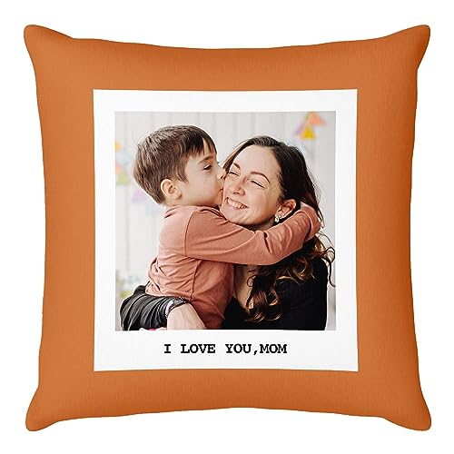 Easycosy personalisierte Fotokissen Bezug selbst gestalten, Doppelseitige Bedruckte Kissen mit Foto Text & Mehrere Design-Optionen als Fotogeschenk zum Muttertag Geburtstag Mama (40 * 40cm) von Easycosy