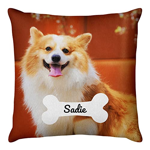 Easycosy personalisierte Fotokissen Bezug selbst gestalten, Doppelseitiger FotoKissen-Bezug mit Foto & Text selbst gestalten - Foto Geschenke für Frauen Mama zum Geburtstag Weihnachten (55 * 55cm) von Easycosy