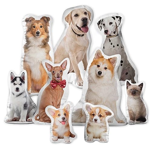 Easycosy personalisiertes 3D Katze Hund Kissen mit Foto als FOTOGESCHENK, Doppelseitige Bedruckte Tierkissen mit Multi-Size (mit Füllung), als Geschenke zum Weihnachten Geburtstag, Valentinstag von Easycosy