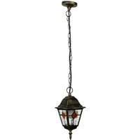 Außen Pendelleuchte Gold Antik SALZBURG Tiffany Stil von Easylight