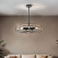 Deckenlampe Metall Schwarz Ø 56 cm 5x E27 Retro von Easylight