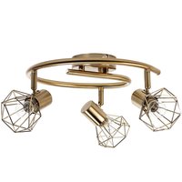 Geometrischer Spot Metall Retro in Messing vielseitig MIA von Bopp