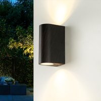 Halbrunde Wandlampe Up & Down AALBORG Braun Antik von Easylight