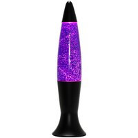 Lavalmpe Lila Glitter Schwarz 40 cm hoch G9 ROXY von Easylight