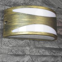 Rustikale Außenwandleuchte in Antikgold halbrund von Easylight