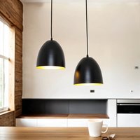 Hängelampe 2-flammig E27 verstellbar Schwarz Gold Hängelampe 2-flammig E27 verstellbar Schwarz Gold von Easylight