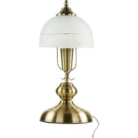 Tischlampe Glas Metall 35 cm in Bronze Weiß Jugendstil von Easylight