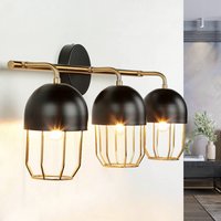 Wandleuchte Metall Loft Design in Schwarz Gold QUINN von Easylight