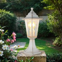 Wegeleuchte Weiß-Gold Rustikal E27 Aluminium PAIRS von Easylight