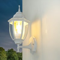 Weiße Außenwandlampe rustikale Laterne LYON H:35,5cm von Easylight