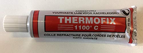 Easyricambi Thermofix Feuerfester Klebstoff für hohe Temperaturen 1100 C, Tube 115 g, 70 ml von Easyricambi