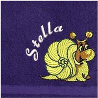 Handtuch Schnecke Mit Namen von EasystitchShop