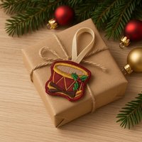 Weihnachtsanhänger Trommel - Gestickter Christbaumschmuck, Handgemachte Deko, Geschenkidee Weihnachten Weihnachtsanhänger Trommel - Gestickter Christbaumschmuck, Handgemachte Deko, Geschenkidee Weihnachten von EasystitchShop