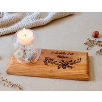 Adventsdeko Trockenblumen, Weihnachtsgeschenk, Kerzen Im Glas, Windlicht, Personalisiert von Eatartdrink
