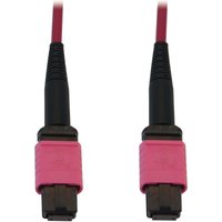 Eaton Tripp Lite Series 100G Multimode 50/125 OM4 Fiber Optic Kabel (12F MTP/MPO-PC F/F), LSZH, Magenta, 2 m (6.6 ft.) von Eaton