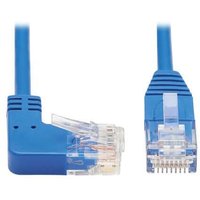 Eaton Tripp Lite Series Right-Angle Cat6 Gigabit Molded Slim UTP Ethernet Kabel (RJ45 Right-Angle M zu RJ45 M), Blue, 7 von Eaton