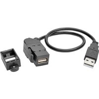 Eaton Tripp Lite Series USB 2.0 All-in-One Keyszune/Panel Mount Verlängerung Kabel (M/F), Angled Verbinder, 1 ft. (0.31 von Eaton