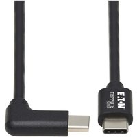 Eaton Tripp Lite Series USB-C Kabel (Stecker/Stecker) - USB 2.0, Right-Angle Plug, Schwarz, 1 m (3.3 ft.) von Eaton