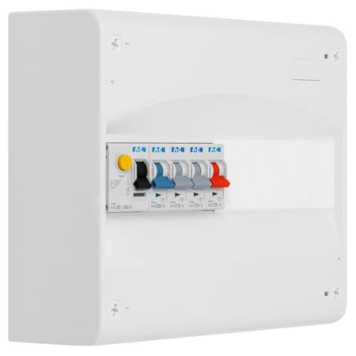 EATON - 1-reihiges Bild, 1 Trennschalter, Diff. 63 A, Typ A + 4 Schutzschalter von Eaton