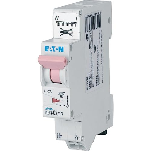 EATON 109125 PLGC4-C2/1N – Modularer Trennschalter PH/N – Weiß – Rosa – 1P+N / 2 A – Kurve C – Direktanschluss ohne Schrauben von Eaton