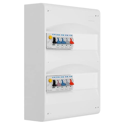 EATON - 2-reihiges Bild, 1 Trennschalter, Diff. 63 A + 1 Trennschalter, Diff. 40 A + 8 Schutzschalter von Eaton