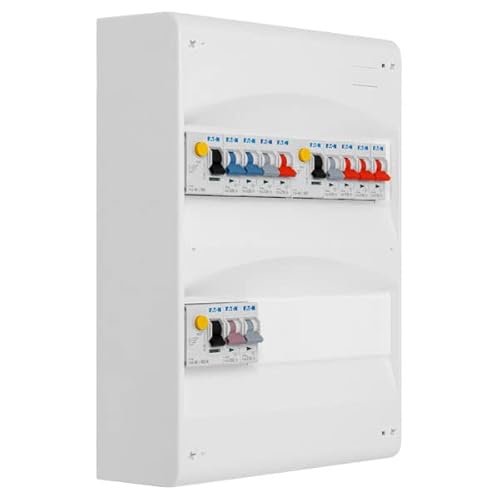 EATON - 2-reihiges Bild, 2 Trennschalter, Diff. 40 A + 1 Trennschalter, Diff. 40 A + 10 Schutzschalter von Eaton