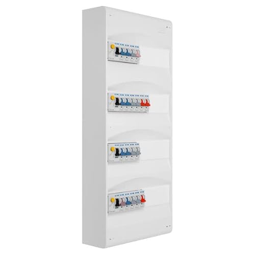 EATON - 4-reihiges Bild, 1 Trennschalter, Diff. 40 A + 3 Trennschalter, Diff. 63 A + 19 Schutzschalter von Eaton