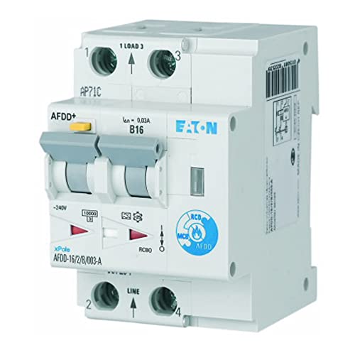 EATON AFDD-16/2/B/003 Elektrischer Bogenschalter, 2-polig, B16A, 30 mAh, Typ AC von Eaton