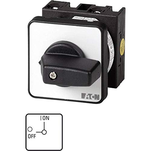 Eaton 088709 EIN-AUS-Schalter, 2-polig, 20 A, 90 Grad, Einbau, Grau, Schwarz von Eaton