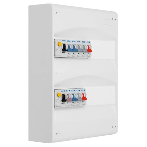 Eaton 2-reihig vorgerüstet 1 inter. diff. 63 A + 1 inter. diff. 40 A + 9 Schutzschalter Eaton 2-reihig vorgerüstet 1 inter. diff. 63 A + 1 inter. diff. 40 A + 9 Schutzschalter von Eaton