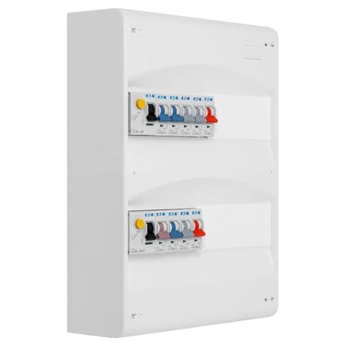 Eaton 2-reihig vorgerüstet 1 inter. diff. 63 A + 1 inter. diff. 40 A + 9 Schutzschalter von Eaton