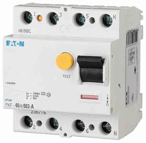 Eaton 236779 Fi-Schutzschalter 4-polig 40A 500mA PXF-40/4/0,5A von Eaton