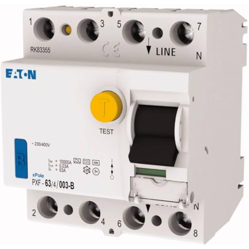 Eaton 300302 PXF-63/4/003-B Fehlerstromschutzschalter Fehlerstromschalter Alle gängigen B 4-polig 63A 0.03A 230V, 400V von Eaton