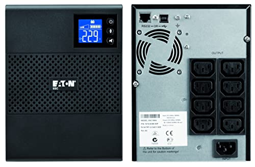 Eaton 5SC 750 IEC USV-Tower – Line-interruptible Stromversorgung – 5SC750iBS – 750 VA (6 Ausgänge IEC-C13 10 A, Abschaltsoftware, BS-Kabel im Lieferumfang enthalten) von Eaton
