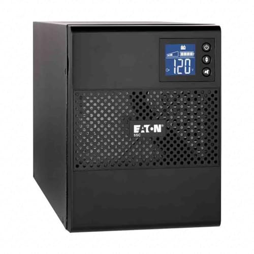Eaton 5SC 1000 IEC USV Tower - Line-interactive Unterbrechungsfreie Stromversorgung - 5SC1000i - 1000VA (8 Ausgänge IEC-C13 10A, Shutdown-Software, AVR Spannungsregler, inkl. USB-Kabel) - Schwarz von Eaton