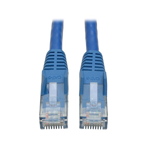 Eaton Cat6 Gigabit Snagless Molded UTP Patch Ethernet-Kabel, RJ45 Stecker-auf-Stecker-Kabel, blau, 15 Fuß / 4,5 Meter (N201-015-BL) von Eaton