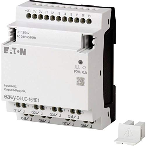 Eaton Steuermodul für SPS und I/O-Systeme, Automatisch, Schwarz, 24V DC, 10A, Hutschienenmontage, Schraubklemme, Silber Eaton Steuermodul für SPS und I/O-Systeme, Automatisch, Schwarz, 24V DC, 10A, Hutschienenmontage, Schraubklemme, Silber von Eaton