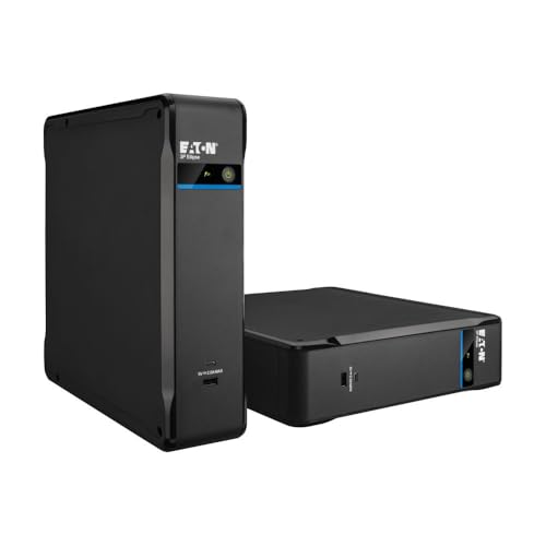 Eaton Ellipse 3P1700UD USV – Off-Line – 1700VA/1040W – DIN-Stecker – USB Typ A & C (4 Batterie + Überspannungsschutz, 4 nur Überspannungsschutz, Abschaltsoftware) von Eaton