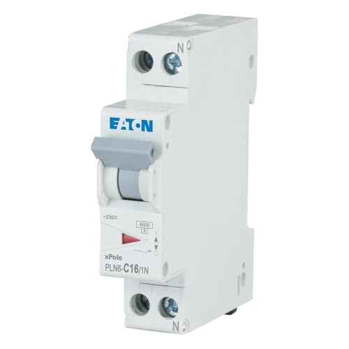 Eaton PLN6-C16/1N-DE Leitungsschutzschalter 16A 1P+N 1-polig+N C-Charakteristik LS-Schalter 1 TE eine Teilungseinheit breit (263282) von Eaton