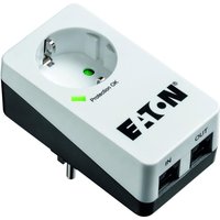 Eaton Steckdosen Schalter mit Telefonstecker und Überspannungsschutz weiß (PB1TD) von Eaton