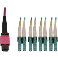 Eaton Tripp Lite Series 40/100G Multimode 50/125 OM4 Fiber Optic Kabel (12F MTP/MPO-PC zu 4x Duplex LC/PC F/M), 1 m von Eaton