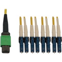 Eaton Tripp Lite Series 400G Singlemode 9/125 OS2 Switchable Fiber Optic Kabel (12F MTP/MPO-APC zu 4x Duplex LC/UPC F/M) von Eaton