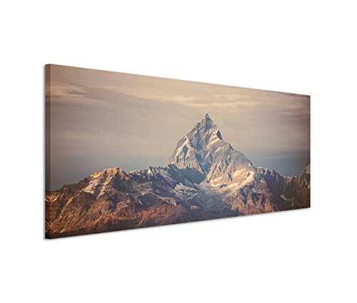 Eau Zone GmbH Kunstdruck auf Leinwand 150x50cm Landschaftsfotografie – Himalaya Gebirge von Eau Zone GmbH