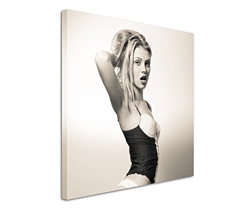Eau Zone GmbH Kunstdruck auf Leinwand 80x80cm Künstlerische Fotografie – Blondine von Eau Zone GmbH