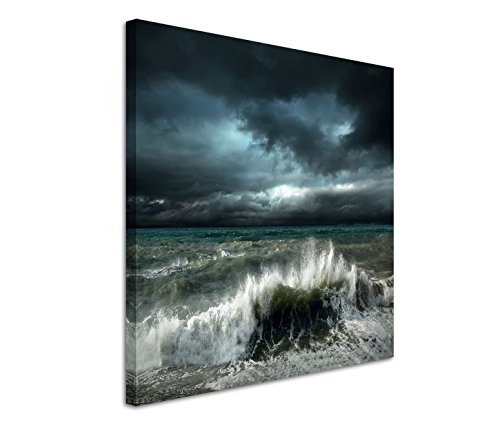 Eau Zone GmbH Kunstdruck auf Leinwand 90x90cm Landschaftsfotografie – Stürmisches Meer mit Regenwolken Eau Zone GmbH Kunstdruck auf Leinwand 90x90cm Landschaftsfotografie – Stürmisches Meer mit Regenwolken von Eau Zone GmbH