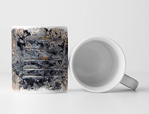 Eau Zone Design Abstrakt Tasse Geschenk abstrakte Grunge Betonoptik von Eau Zone