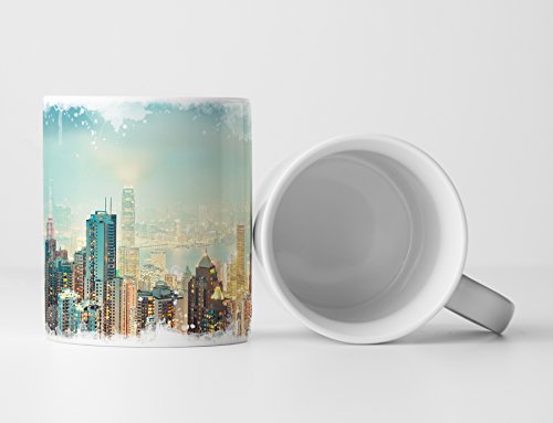 Eau Zone Fotokunst Tasse Geschenk Fotografie – Skyline von Hong Kong Eau Zone Fotokunst Tasse Geschenk Fotografie – Skyline von Hong Kong von Eau Zone